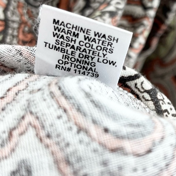 EUC Paisley FLAX Linen I Am Legendary Top Small - Picture 4 of 7